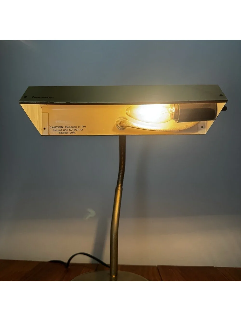 Vintage MCM Tensor Lamp Brass Adjustable Gooseneck Desk Piano Bankers Lamp